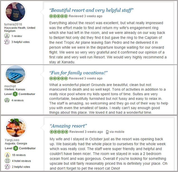 TripAdvisor reviews for Xanadu Island Resort